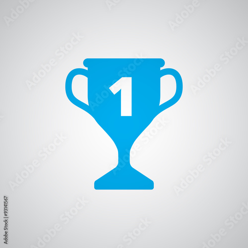 Flat blue Trophy icon