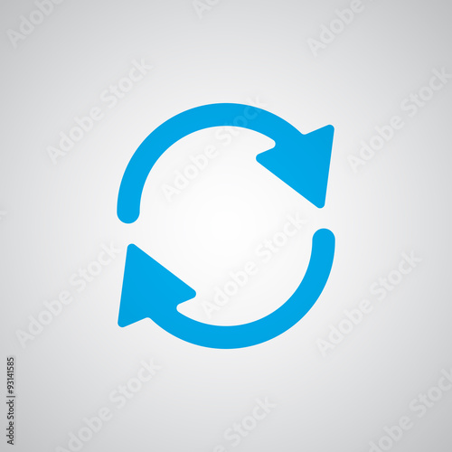 Flat blue Refresh icon