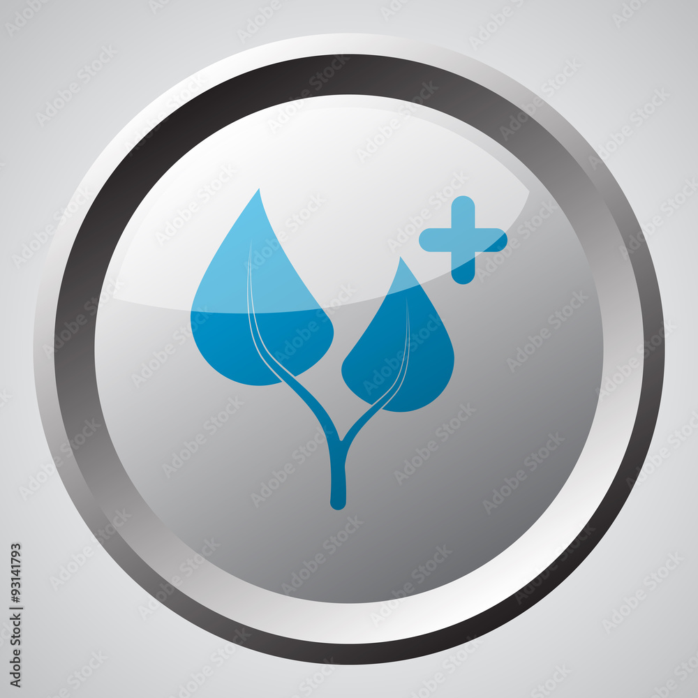 Web button with blue Medical Herbs icon Web button with blue Medical Herbs icon