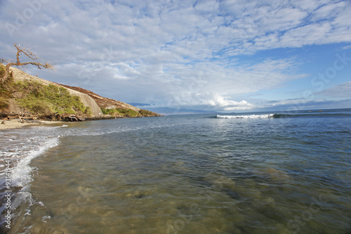 Beach vacation with beautiful ocean and sky