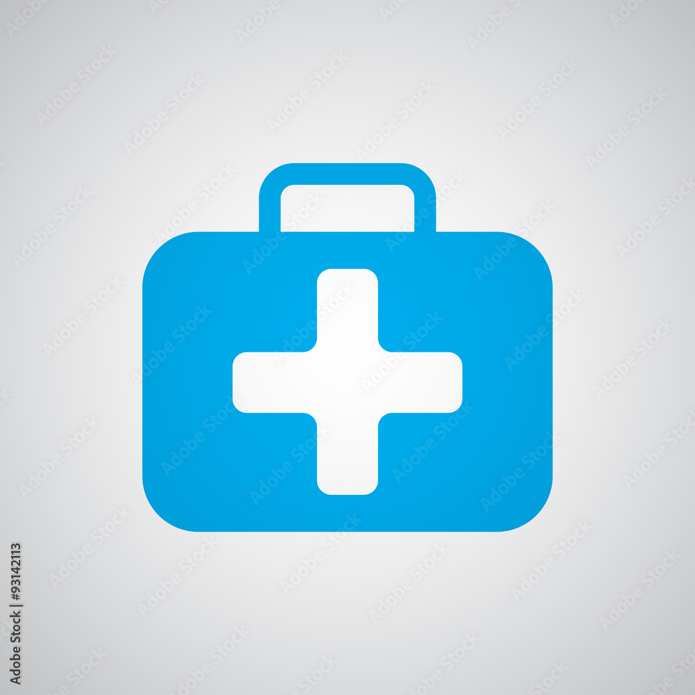 Flat blue First Aid Kit icon Flat blue First Aid Kit icon