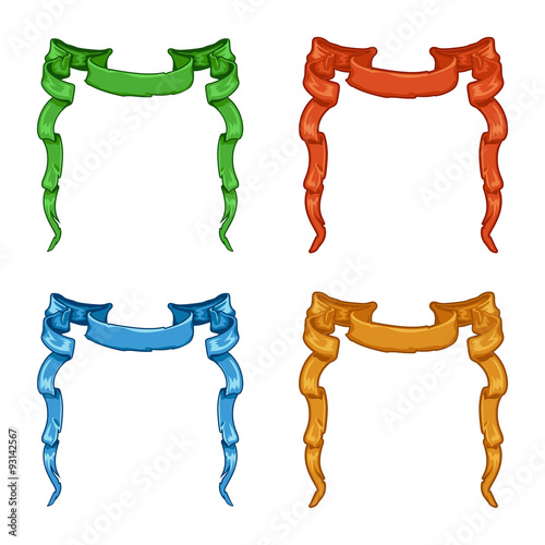 Heraldic colored ribbons