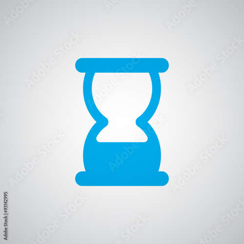 Flat blue Hourglass icon