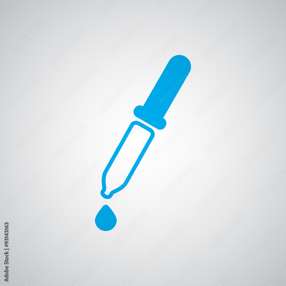 Flat blue Pipette icon Flat blue Pipette icon