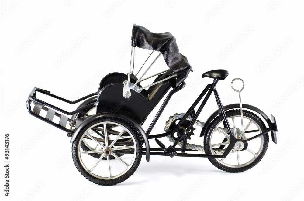 tricycle on white background