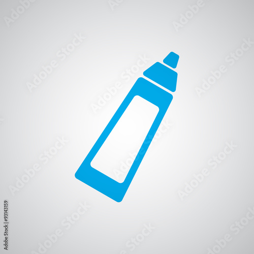 Flat blue Baby Bottle icon