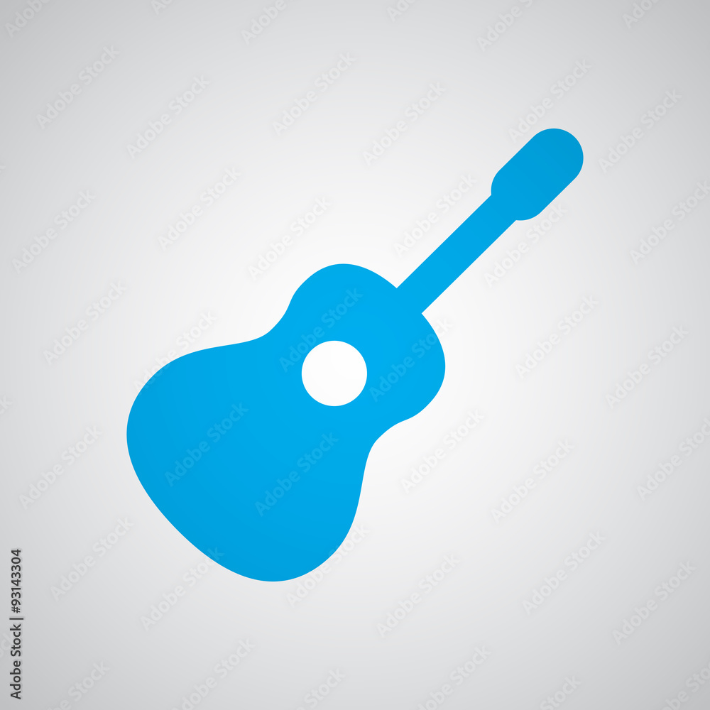 Flat blue Guitar icon Flat blue Guitar icon