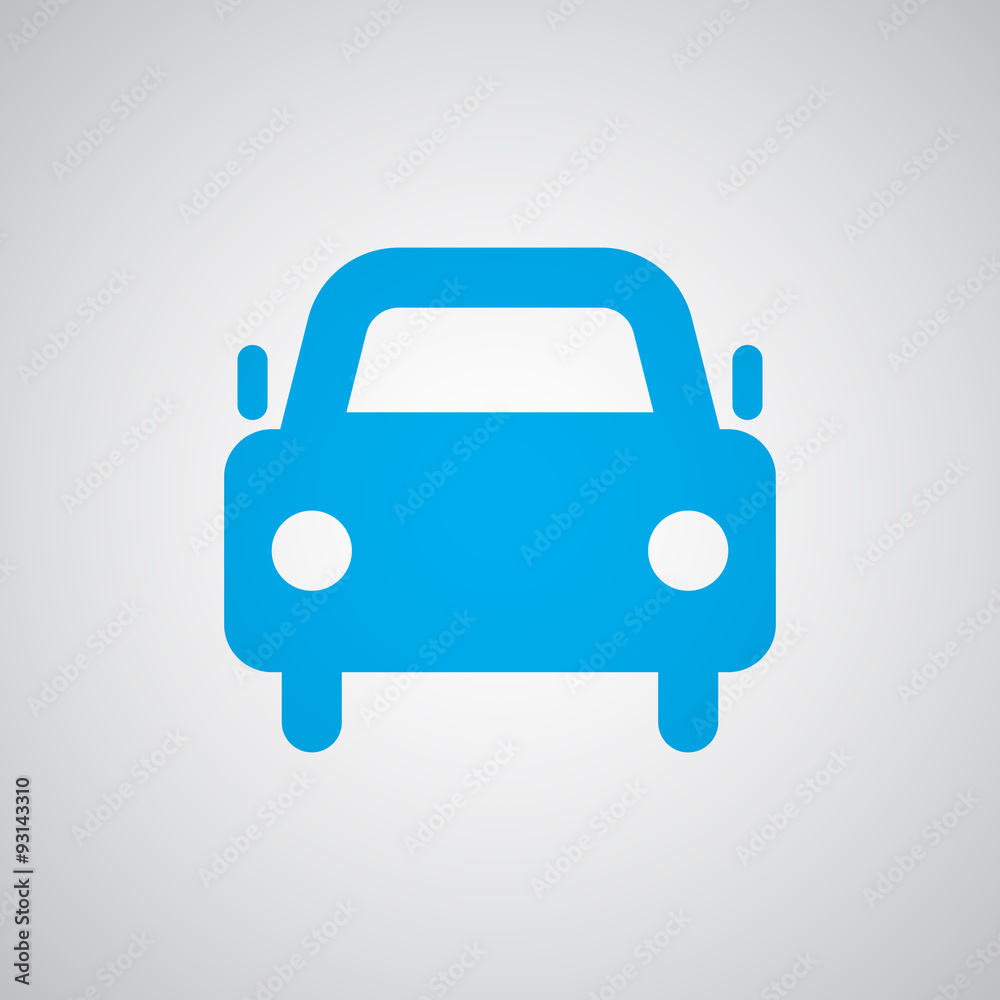 Flat blue Car icon