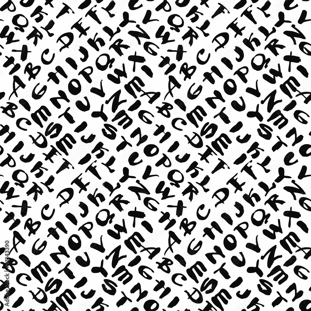 Abc alphabet watercolor calligraphy letters seamless pattern Abc alphabet watercolor calligraphy letters seamless pattern