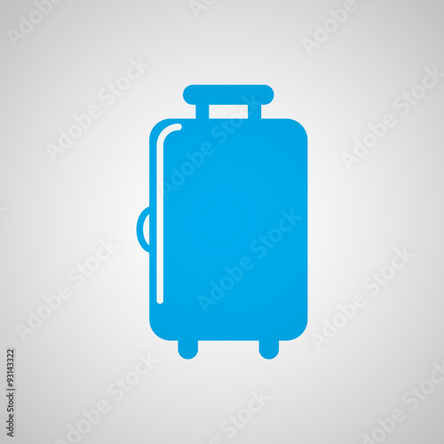 Flat blue Luggage icon