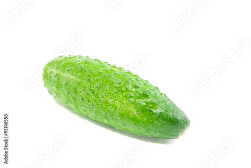 fresh cucumber on white