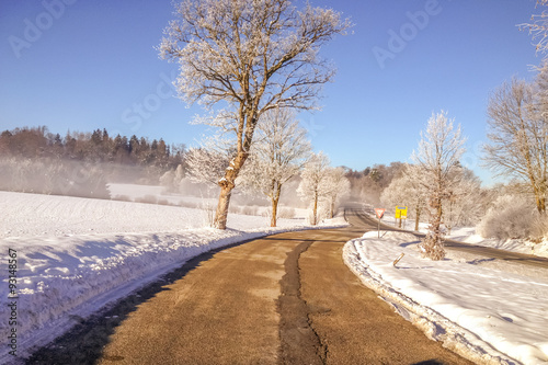 Straße im Winter 