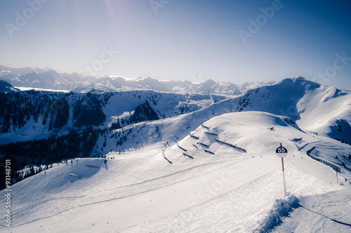 Skigebiet bei Pengelstein, Kitzbühler Alpen 