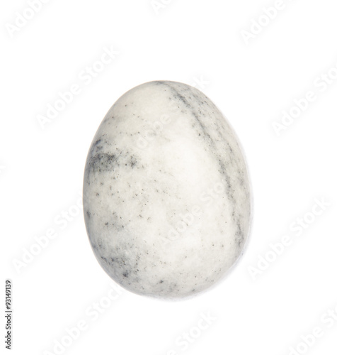 Onyx stone egg isolated on white background