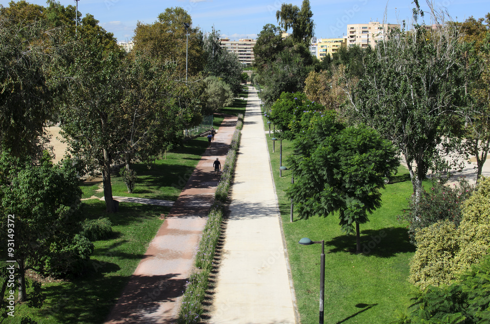 Valencia, jardines del río Turia