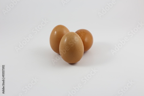 hen egg on white background