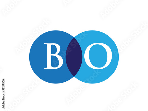 BO Letter Initial Double Circle Logo