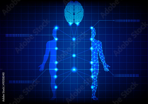 abstract medical body and brain technology. illustration design. © mrspopman