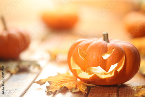 Halloween jack o' lantern background