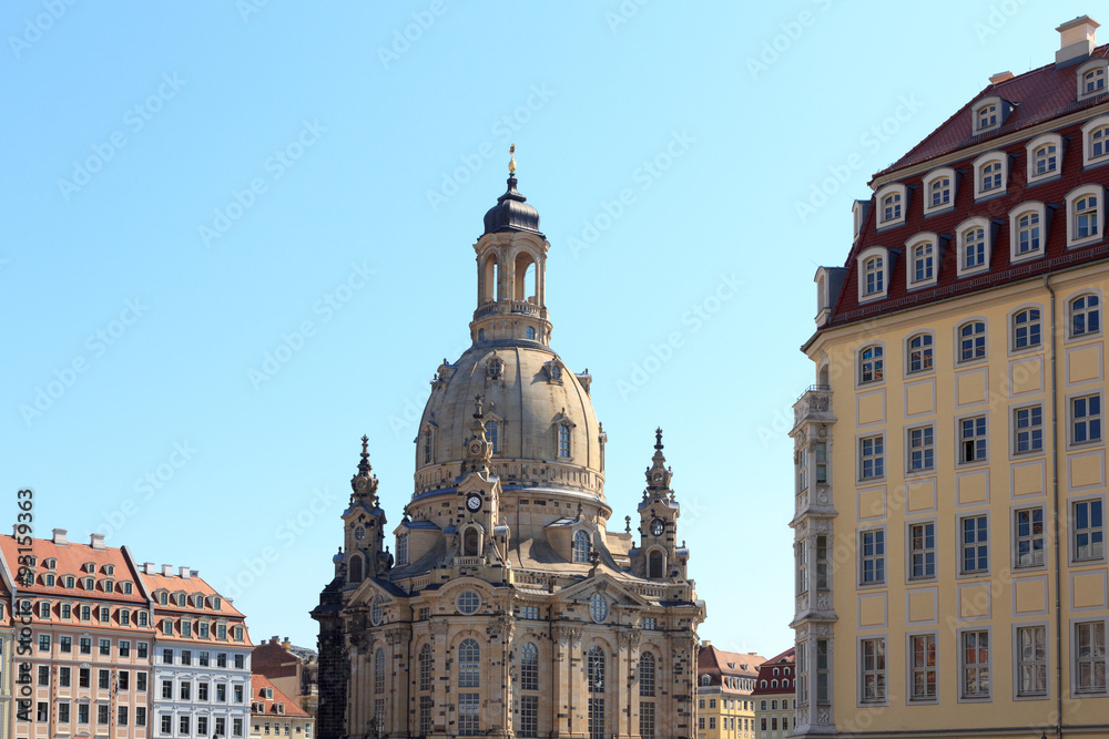 Church Dresden Frauenkirche at Neumarkt, Germany