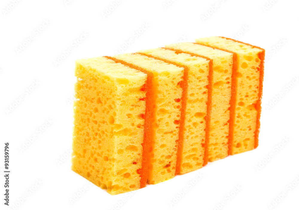Yellow kitchen sponge Stock Photo | Adobe Stock