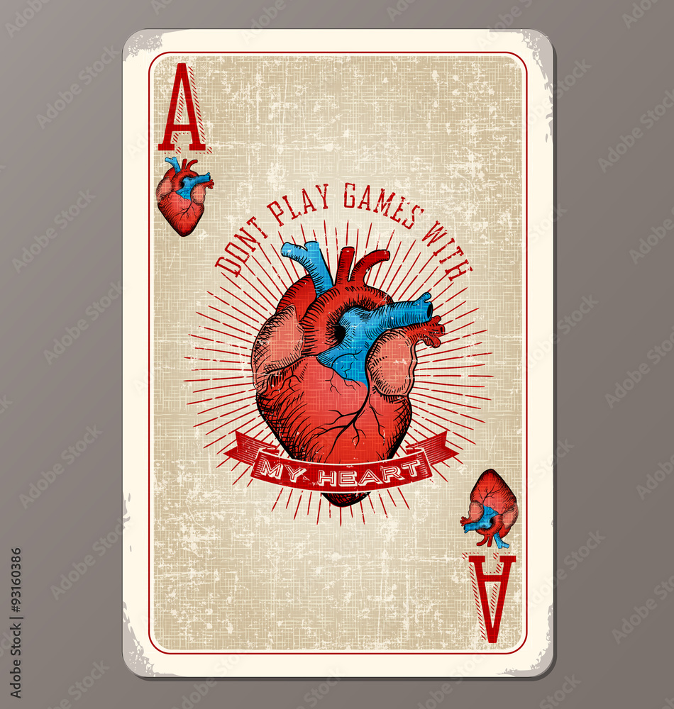 Ace Of Hearts Stock Illustration - Download Image Now - Ace Of Hearts, Art  Deco, Design - iStock