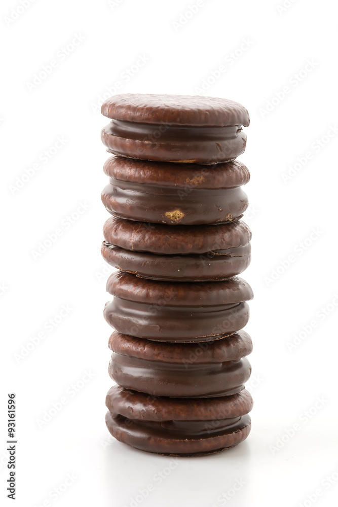 chocolate soft cake with marshmallow