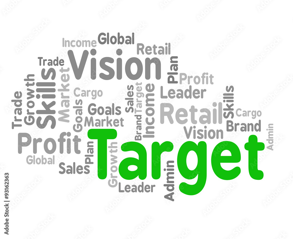 Target Word Shows Desired Result And Aims Target Word Shows Desired Result And Aims
