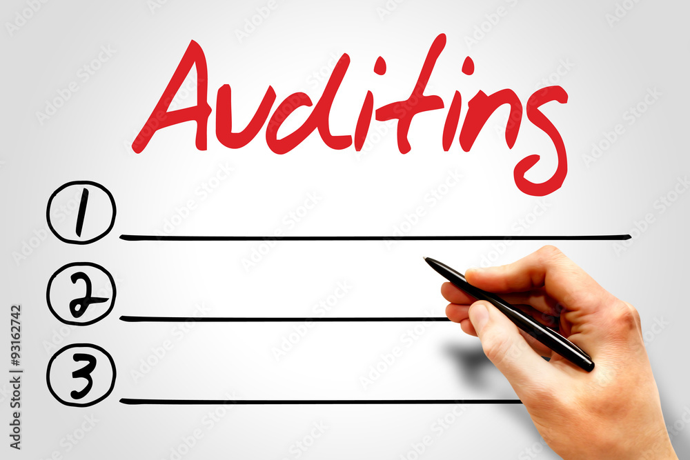 Auditing blank list, business concept Auditing blank list, business concept