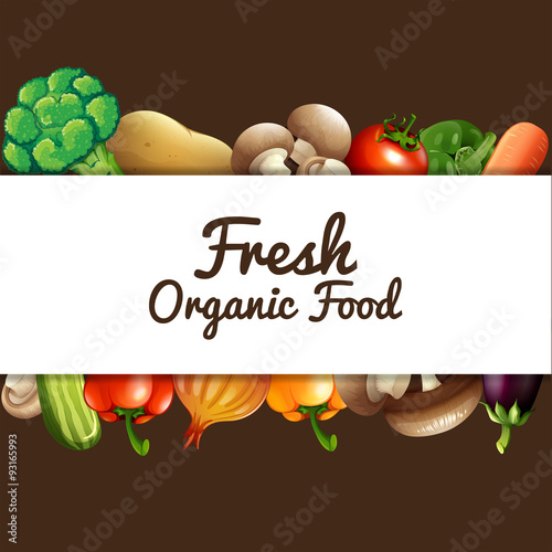 Poster design with fresh vegetables
