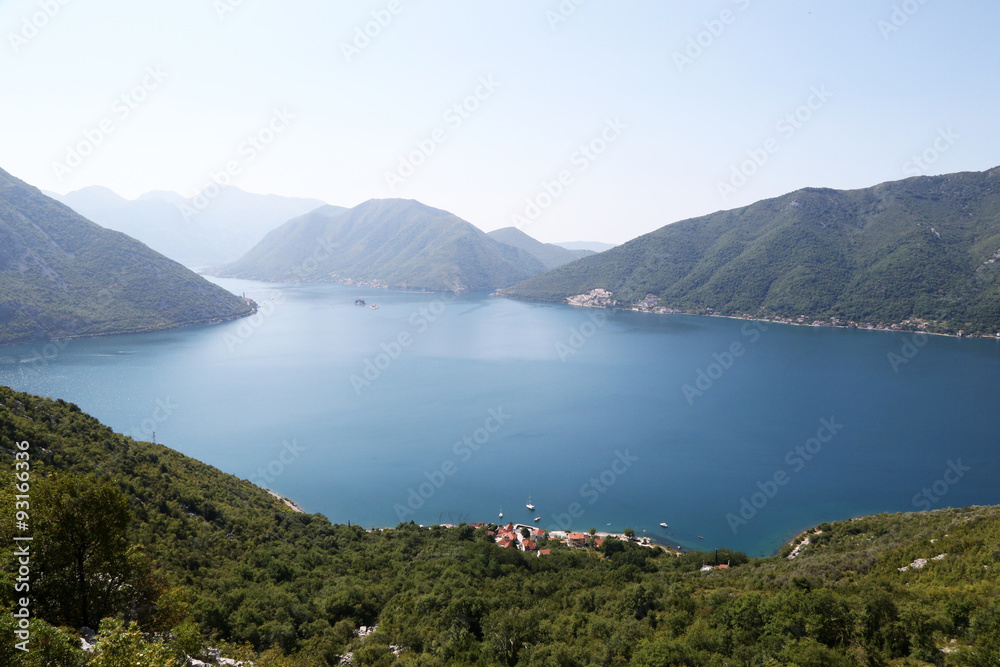 Panoramic view for Boka Bay Montenegro