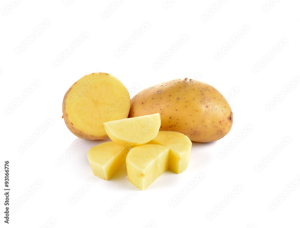  potato  on white background