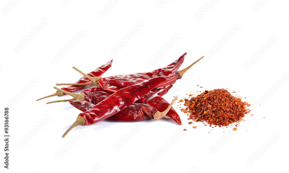 Obraz premium Chili powder on white background