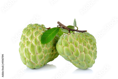 Sugar Apple fruit on white  background photo