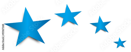 Stern Banner Weihnachten blau
