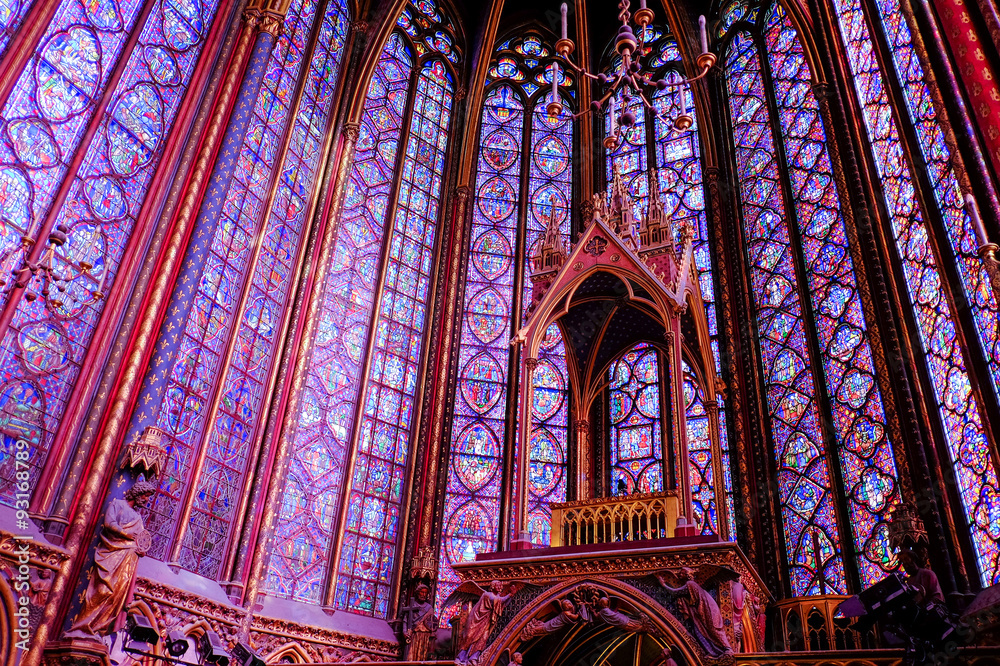 .PARIS, FRANCE, March 23, 2015: The Sainte Chapelle (Holy Chapel
