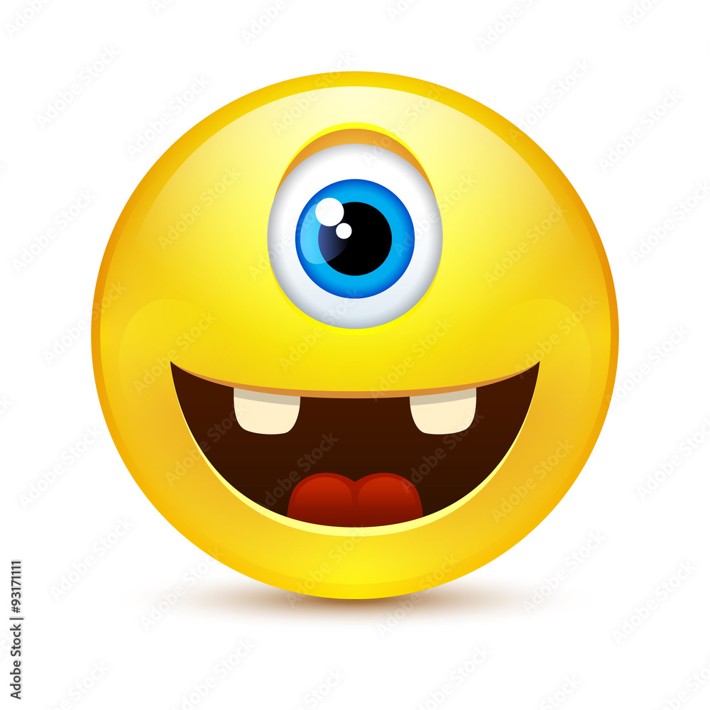 One-eyed happy smile One-eyed happy smile