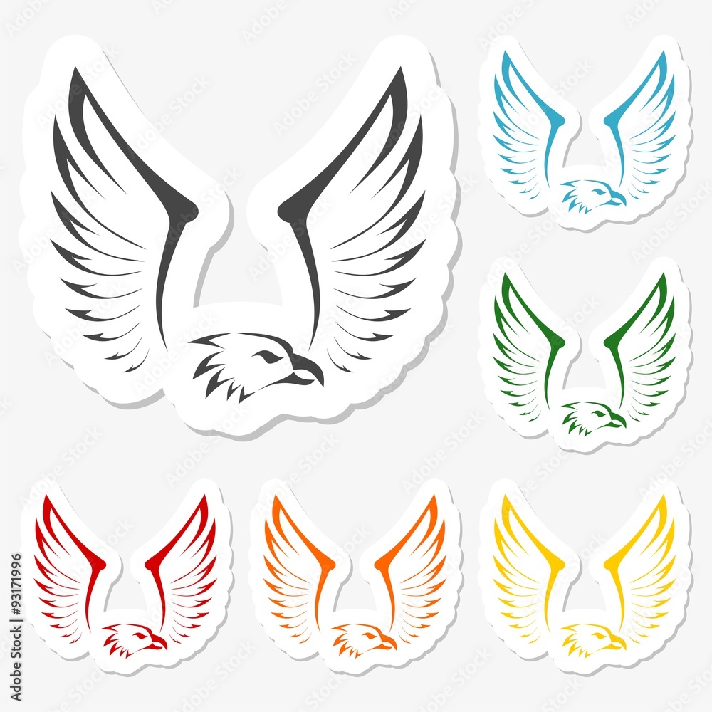 Eagle stickers set Eagle stickers set
