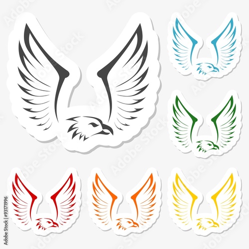 Eagle stickers set