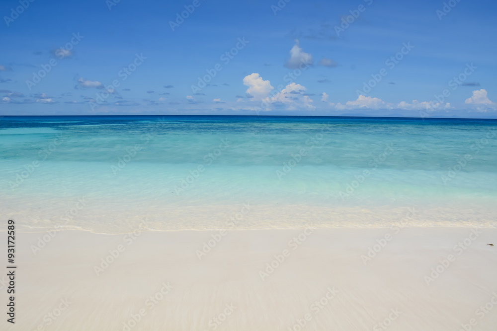 blue sky with sea and beach