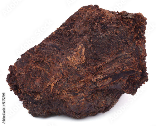 Close up of peat block