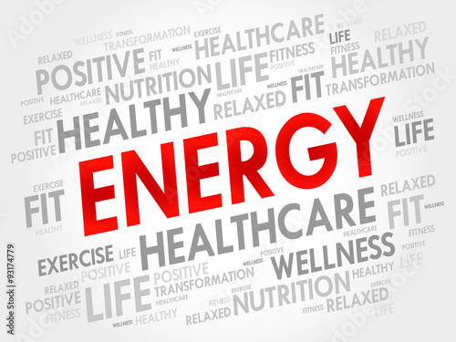 ENERGY word cloud, fitness, sport, health concept #93174779