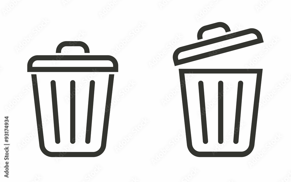 Bin icon. Bin icon.