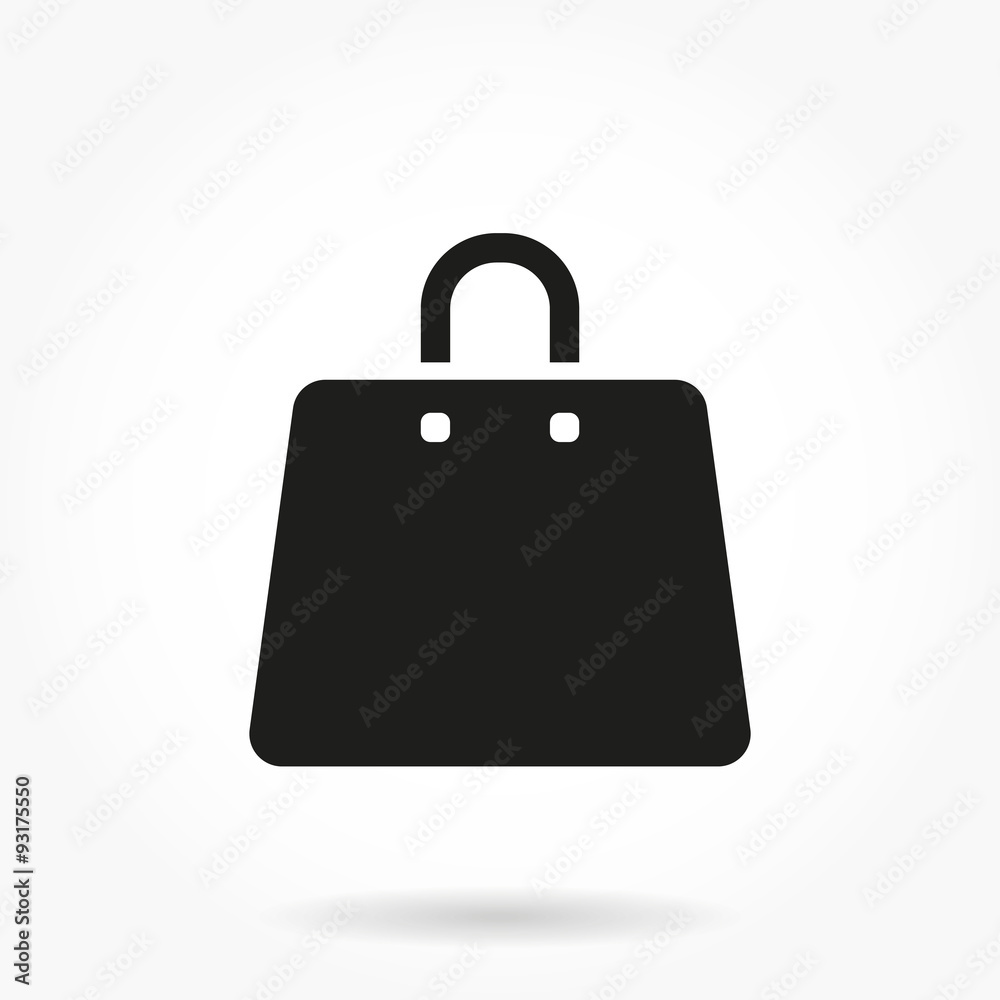 Shopping bag icon. Shopping bag icon.