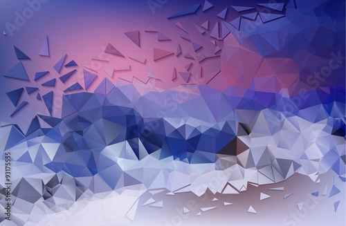 Abstract low poly background is a winter on the topic.Vector