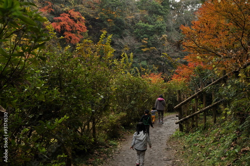 紅葉 養老渓谷 家族旅行