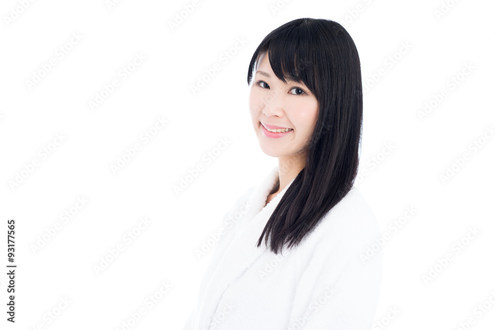 バスローブを着た女性 バスローブを着た女性