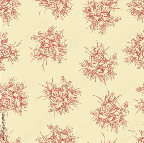 Vintage floral seamless pattern © antuanetto