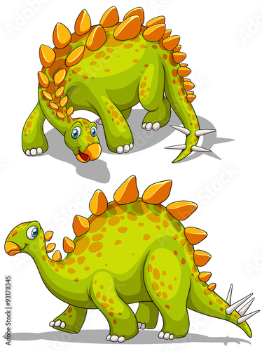 Green dinosaur with spikes tail