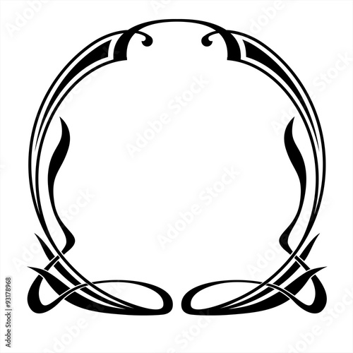 round decorative frame in the art Nouveau style